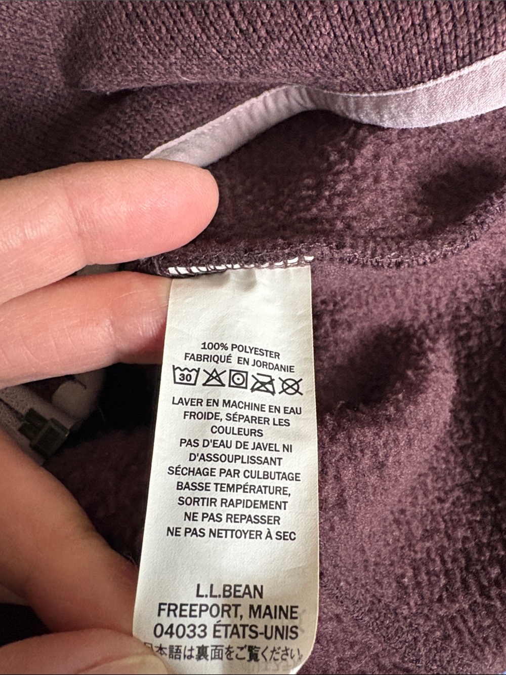 L.L. Bean Sweater Fleece Full-zip Women’s Jacket Size MP - Picture 7 of 8